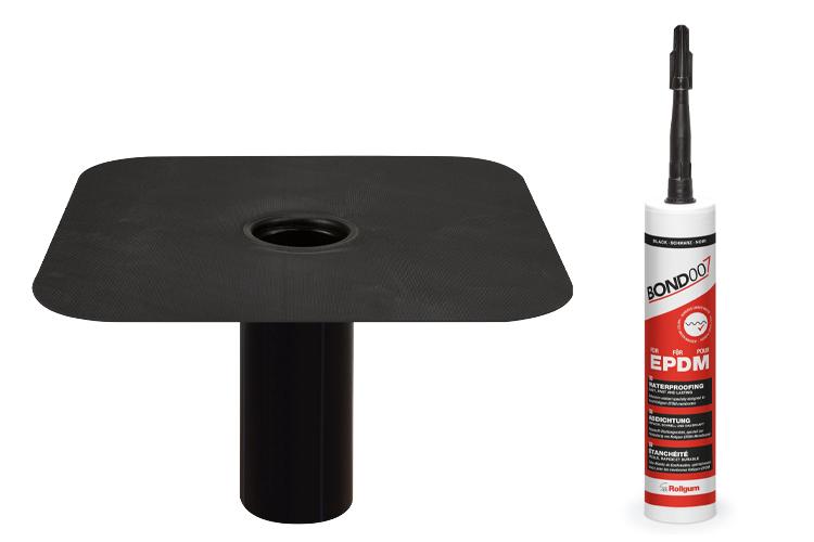 EPDM Dachablauf-Set DN 75 mit Spezialkleber - 290 ml