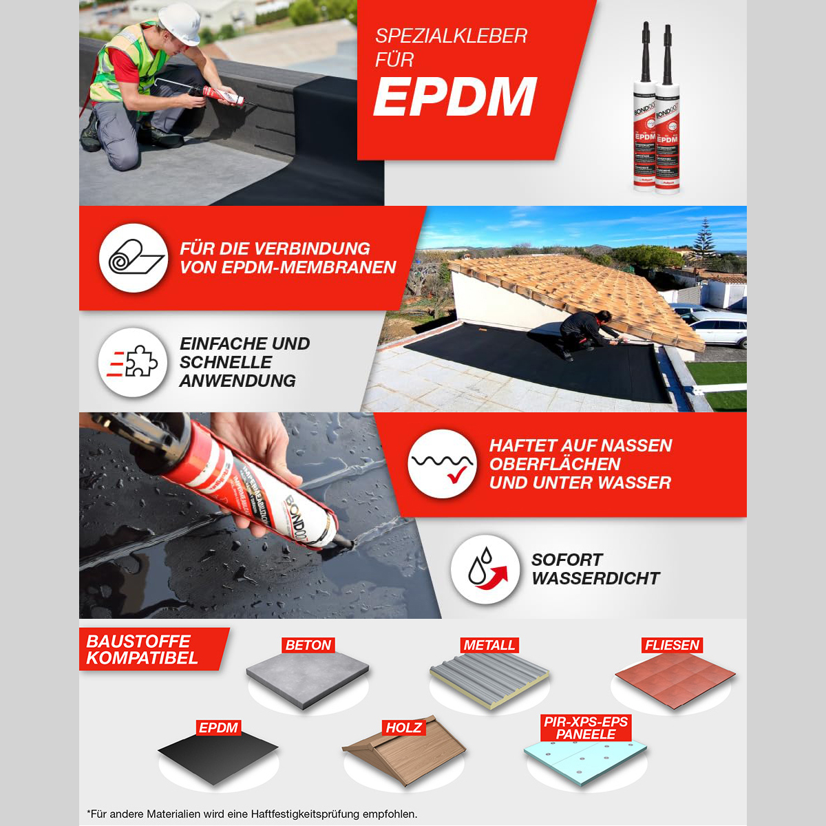 EPDM Spezialkleber Anleitung